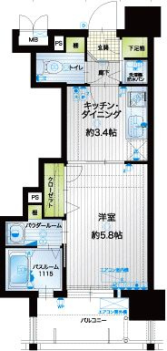 【間取り】 | アクタス薬院アネックスⅡ | 現況優先。
