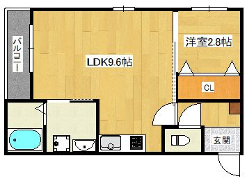 【間取り】 | グランティックシエル別府 | 現況優先。