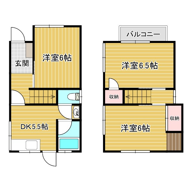 河原戸建ての間取り