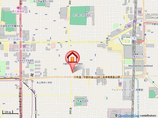 ロフティ西ノ京Ⅱの地図