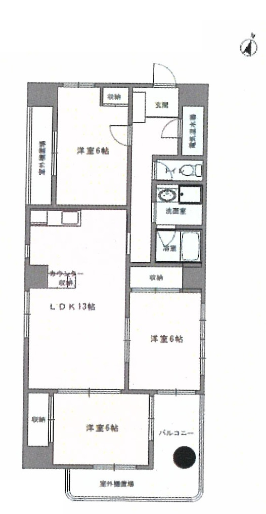賃貸マンション　小山市駅東通りの間取り