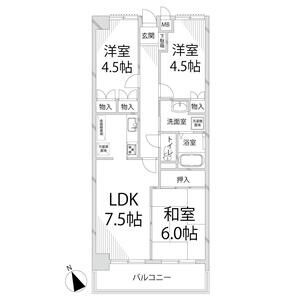 シャトレ北条の間取り