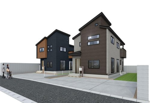 ブルーミングガーデン 　岡山市中区東山3丁目【仲介手数料無料】の外観パース