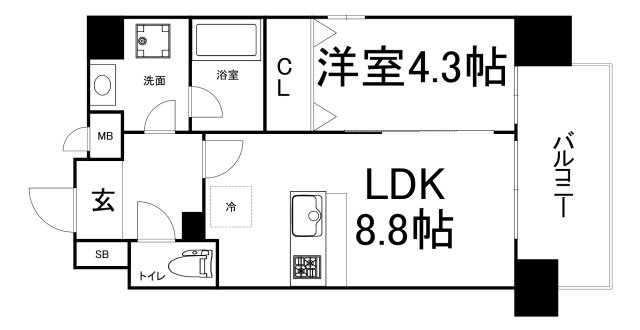 【間取り】 | ハイデンス梅ヶ枝