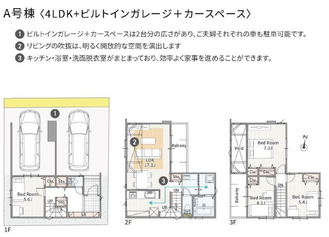 守山区小六町　全1棟　＜仲介手数料無料＞廿軒家小・守山中　新築一戸建て