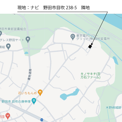 【地図】 | 野田市目吹賃貸資材置場
