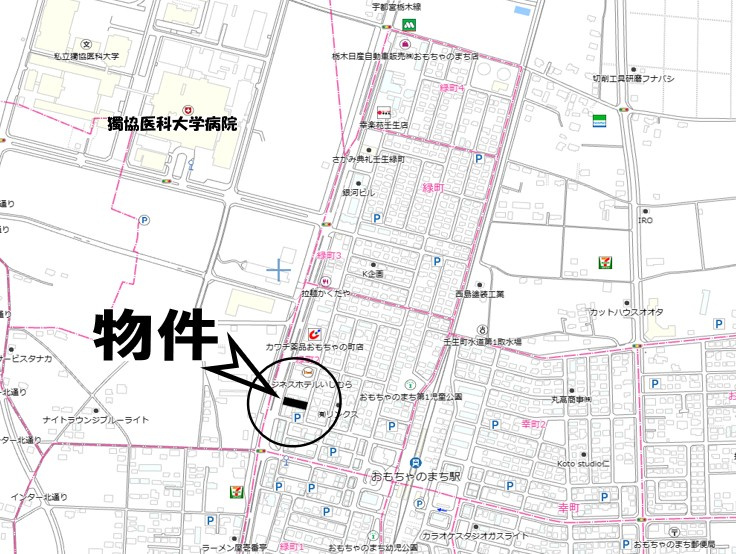 壬生町緑町二丁目の地図