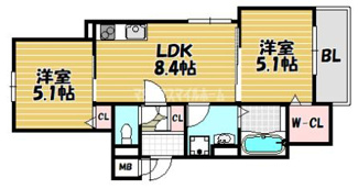 【間取り】 | クリエオーレ錦町