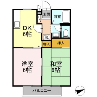 【間取り】 | ハイライズ新涯　A棟 | 2DK