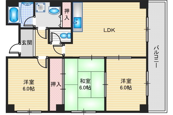 ロイヤルハイツ千里の間取り
