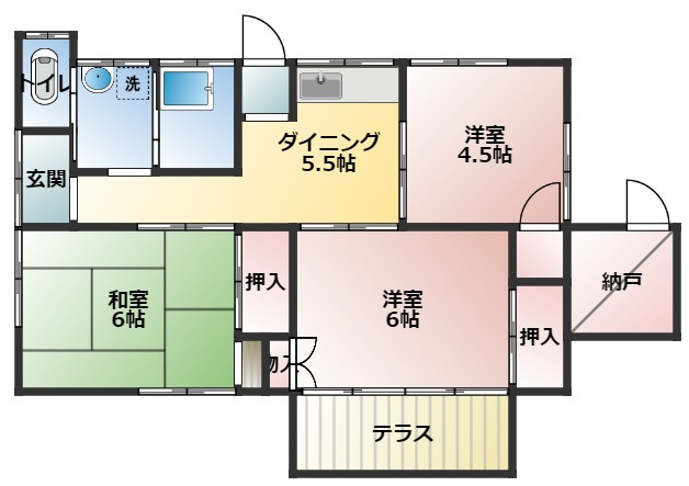 植松戸建新沢田町の間取り