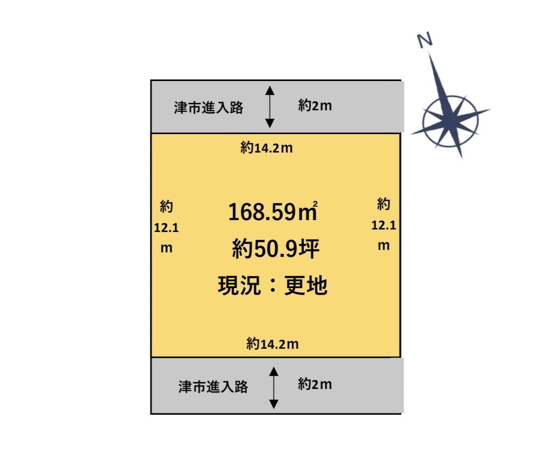 津市久居東鷹跡町売土地の土地図