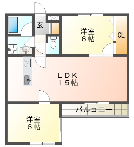 秋定マンションの間取り
