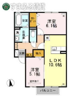 【間取り】 | レ・クレール　西尾市西幡豆町