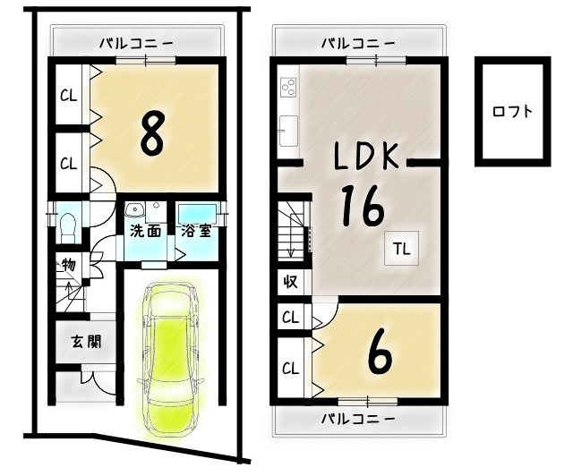 山田葉室町の間取り