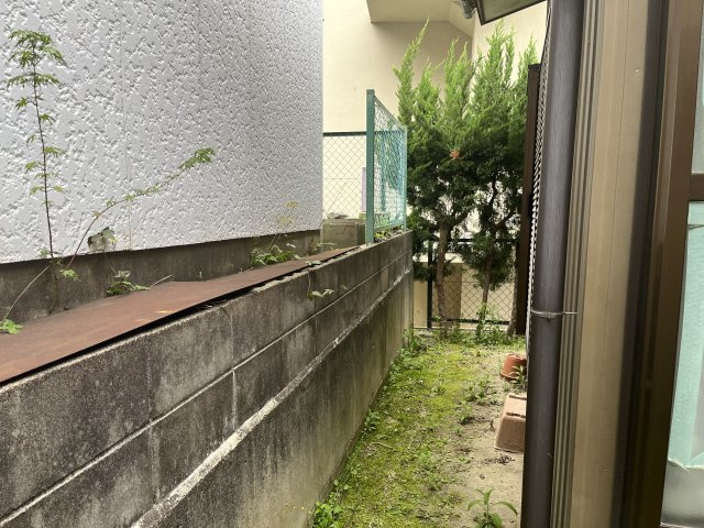 岡崎市城北町土地の展望|南側境界付近