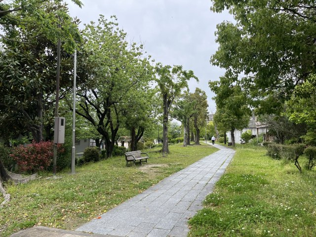 岡崎市城北町土地の周辺|遊歩道