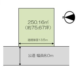 【土地図】 | 深谷市原郷 1515万 土地