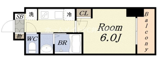 【間取り】 | エステムコート難波WEST-SIDE Vアジュール