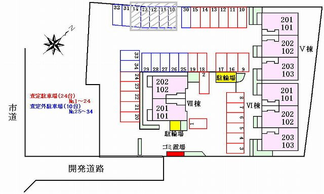 ヴァンベール　Ⅴの区画図