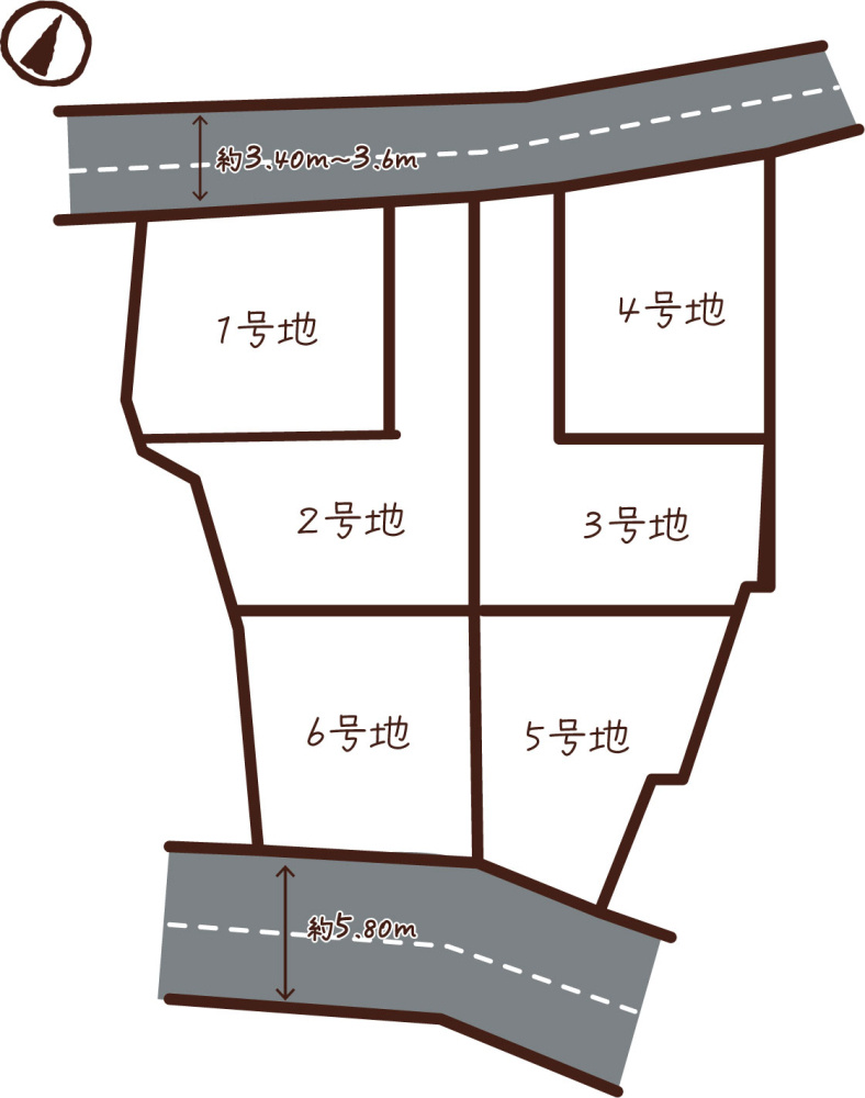 松室荒堀町３号地の間取り|全６区画の分譲地！