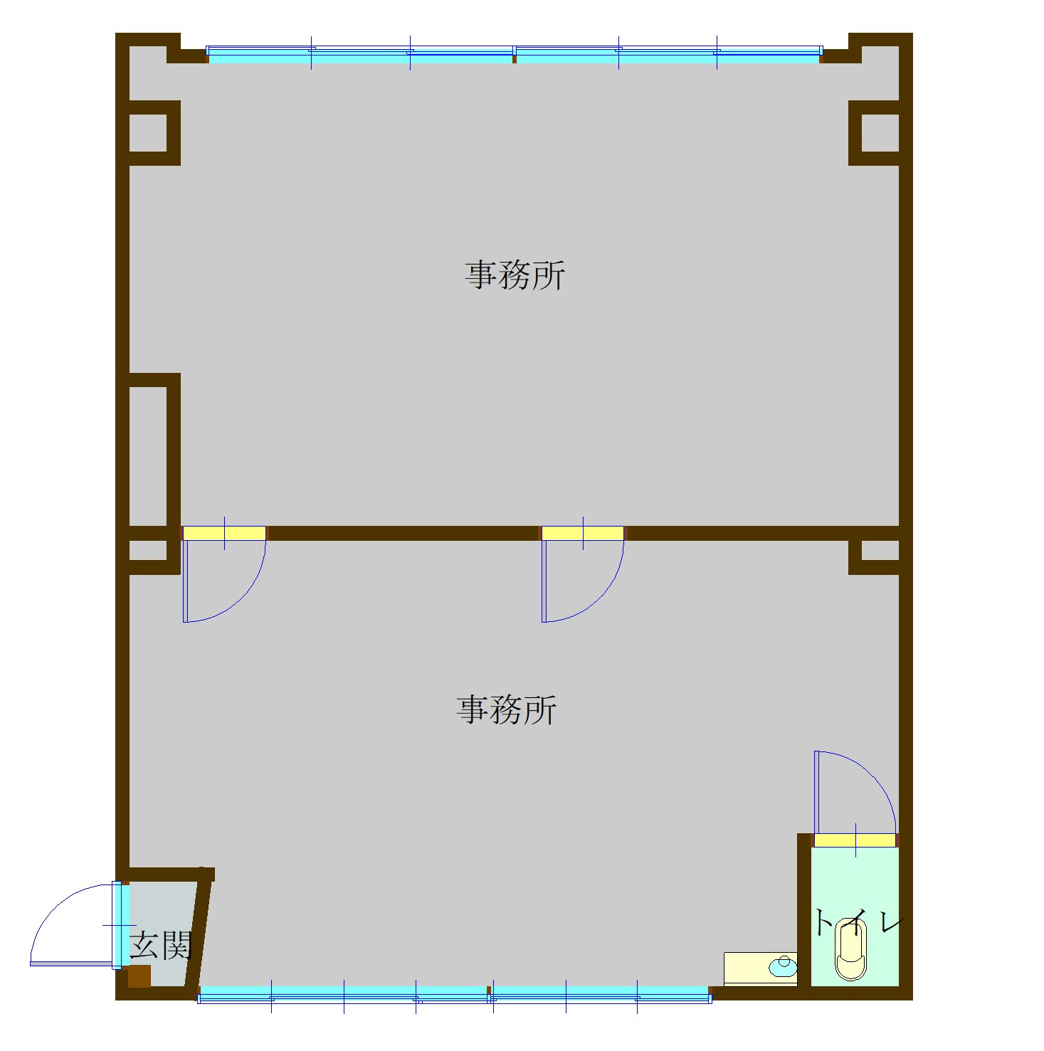 小山市神明町2丁目　店舗事務所の間取り