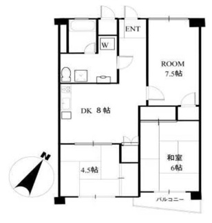 【間取り】 | 東急ドエル江田ビレッジ | 間取図です