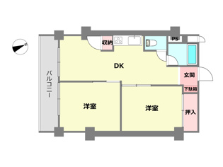 甲子園第7コーポラスの間取り