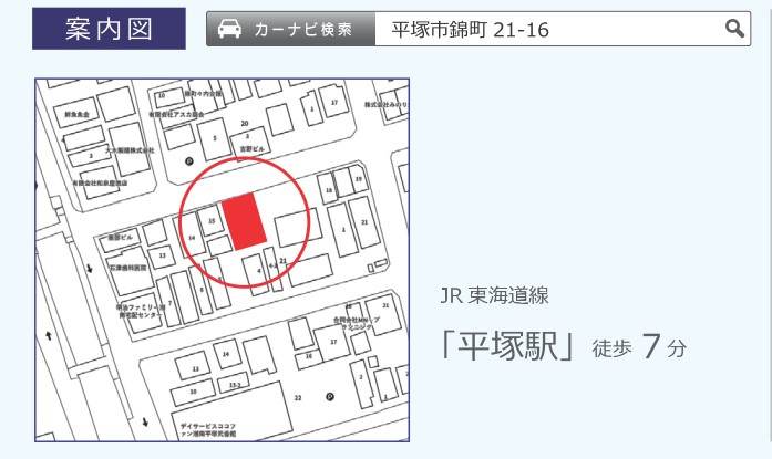 平塚市錦町　レジデンス平塚　新築戸建住宅の地図