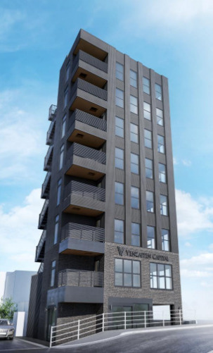 草津市野路１丁目の店舗事務所の外観パース|こちら、外観パースです