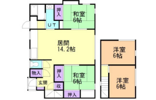 室蘭市増市町1丁目14-12戸建の間取り