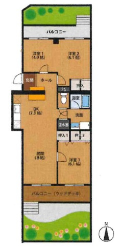 松月アイリスの間取り