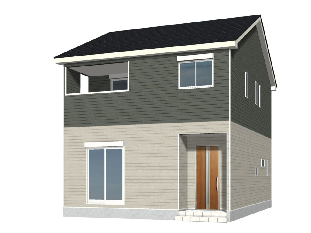 6897（第1-1号棟）西品治新築戸建の外観パース