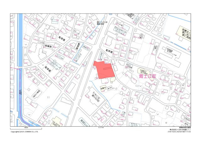海士江町事業用地の地図