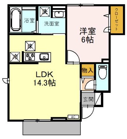 スーリール住吉の間取り