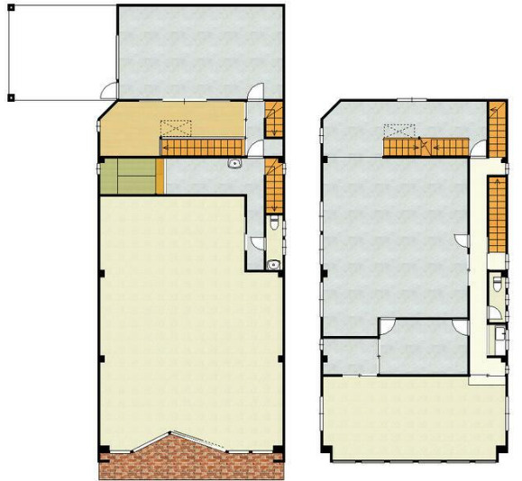 近江八幡市鷹飼町の店舗事務所の間取り