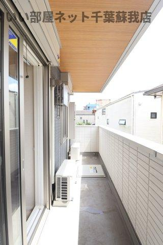 D-room末広2丁目のバルコニー|落ち着いた時間を過ごせるバルコニーです