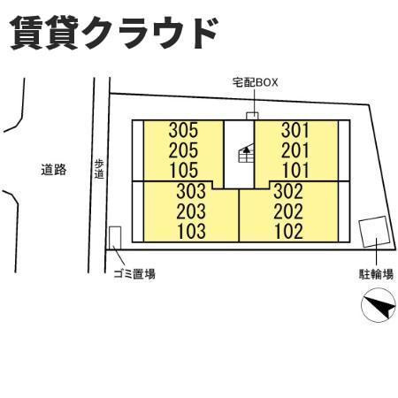 D-room末広2丁目の区画図