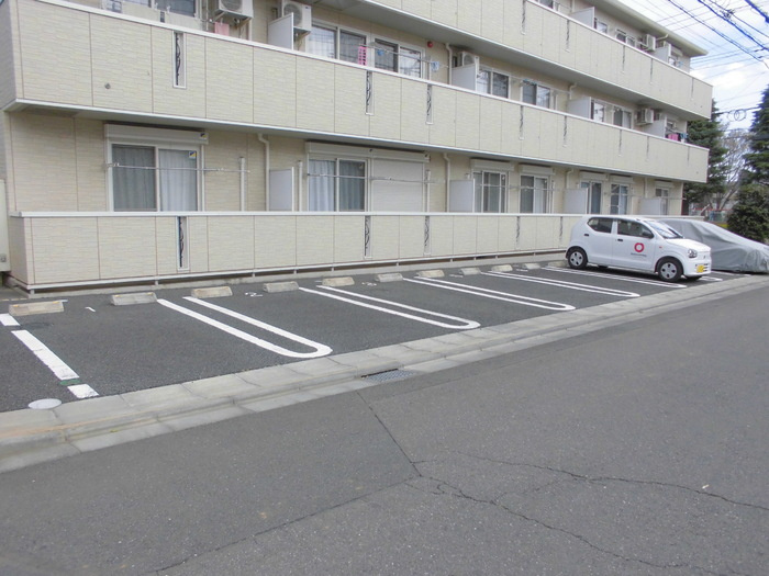 アルプスの駐車場