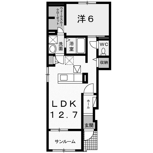 【間取り】 | ハイツ幸栄　Ｂ