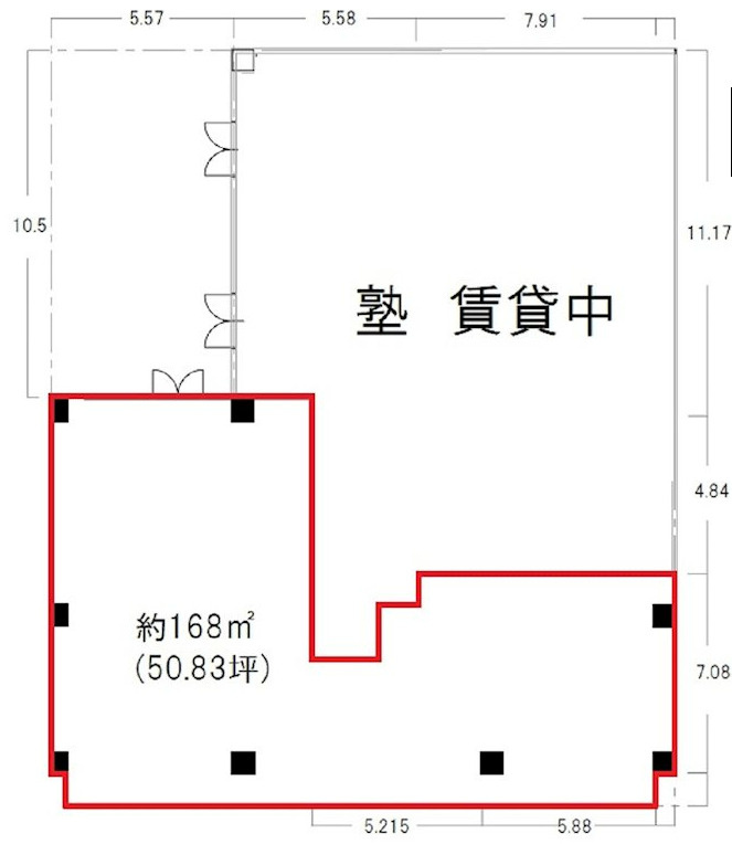 栗東市綣２丁目の店舗事務所の間取り