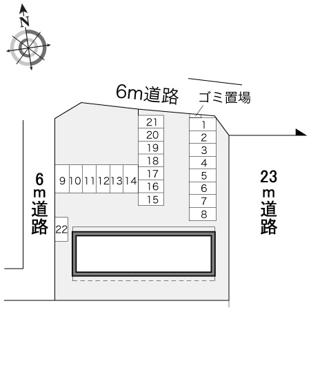 レオパレスひたち野の駐車場