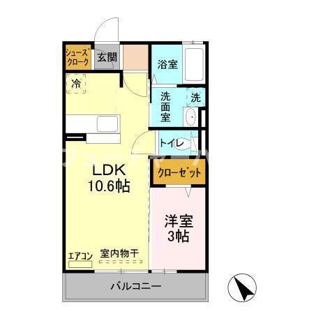 シンシア千波　Ｃの間取り