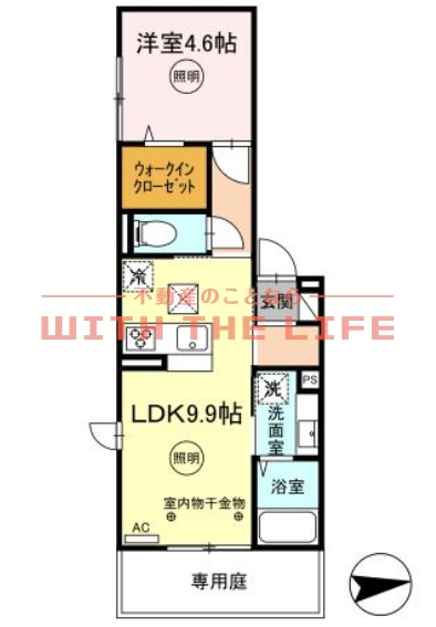 D-ROOM　FIRST　大善寺駅前【キャッシュバック対象】の間取り