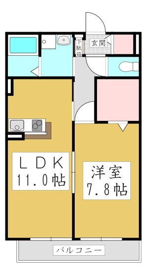 【間取り】 | サンハイムテスタⅡ