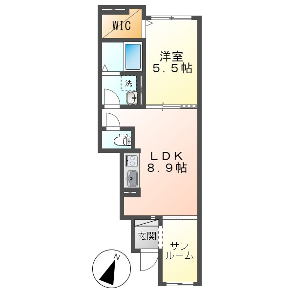 ウエストディオスⅢの間取り