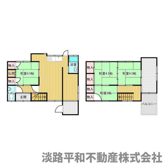 【間取り】 | 由良2丁目戸建て