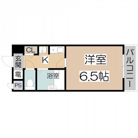 【間取り】 | グランヴィ天王寺 | グランヴィ天王寺　1Ｋ