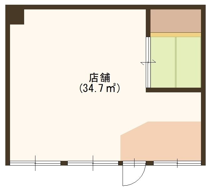 野洲市六条の店舗事務所の間取り