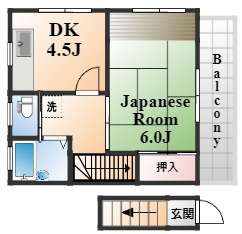 髙下ハイツの間取り